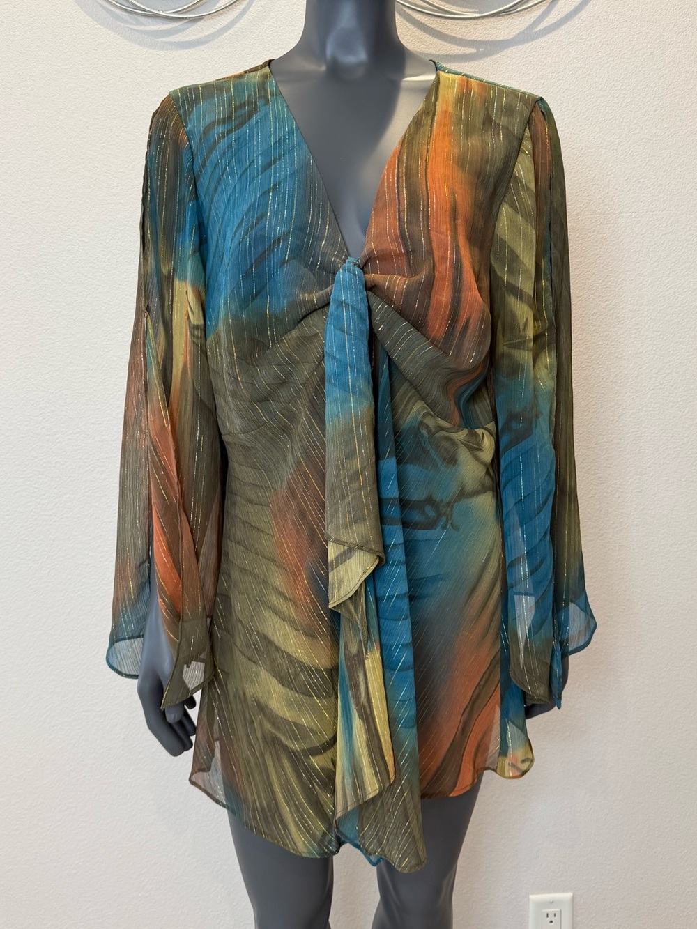 Lane Bryant Multicolor Sheer Women's Top Blouse Shirt Tunic Women’s size 14/16